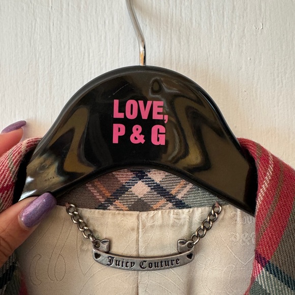 VINTAGE Juicy Couture Plaid Blazer, 2-button, Single-Breasted - Picture 5 of 7